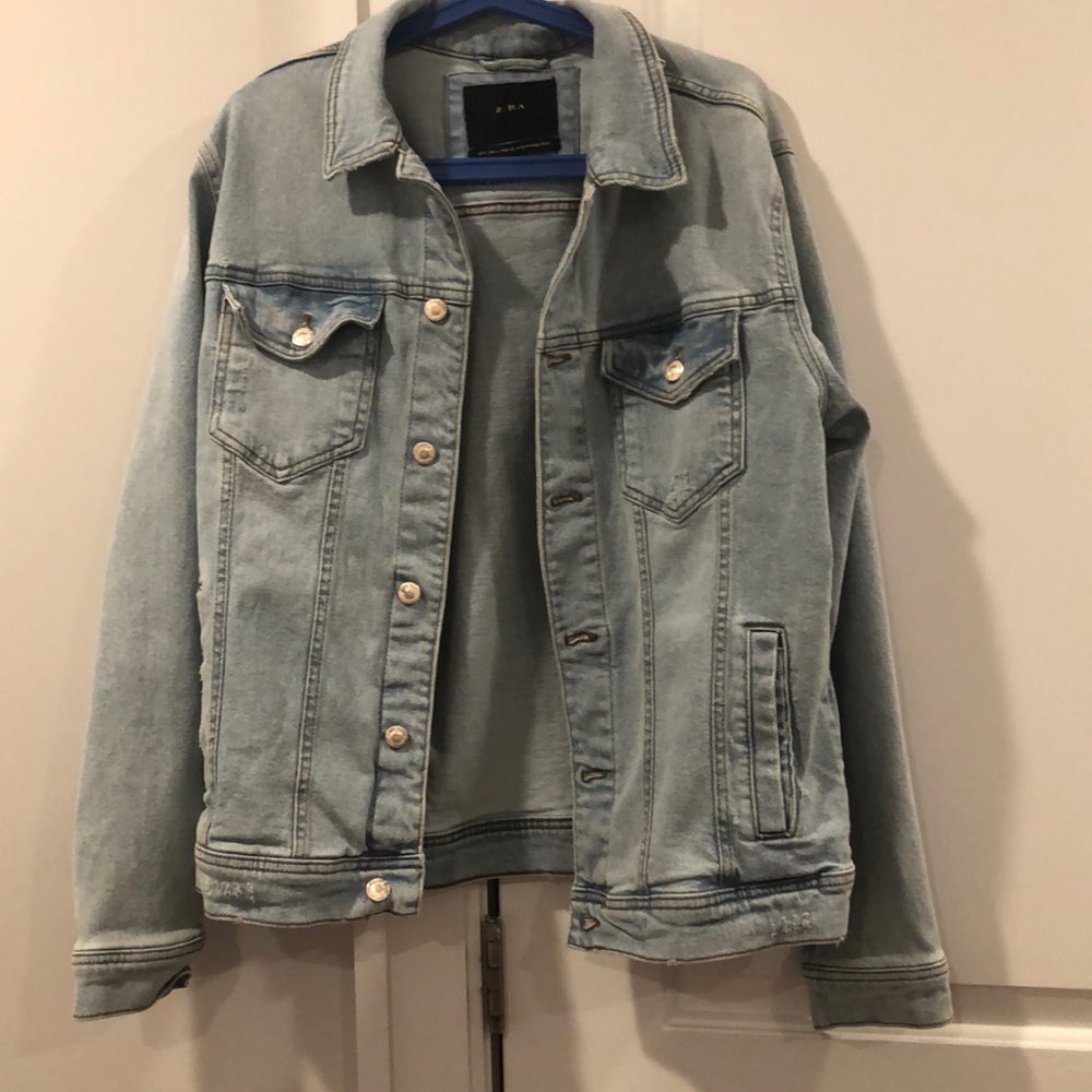 Light wash denim jacket